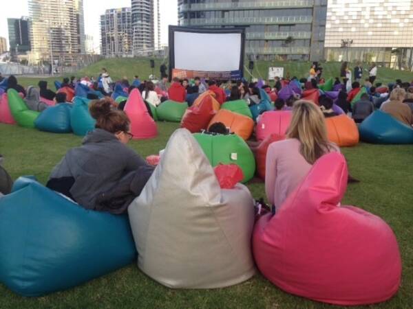 Bean bag hire for movie event in melbourne