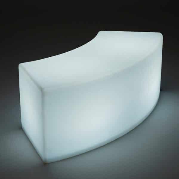 LED white Arc ottoman single
